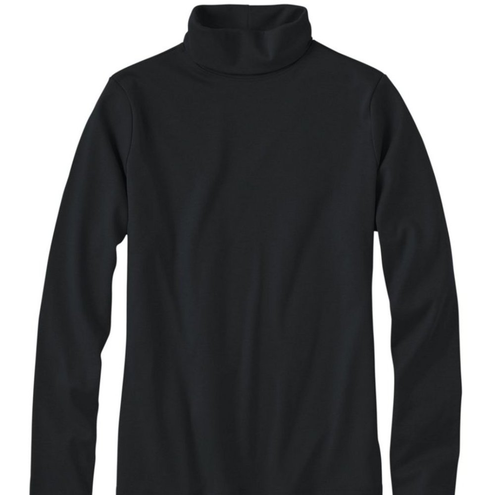 L.L. Bean Pima Cotton Turtleneck in Black - Picture 6 of 12